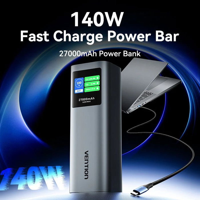 Vention Powerbank 27000mAh FKEH0 140W Gris